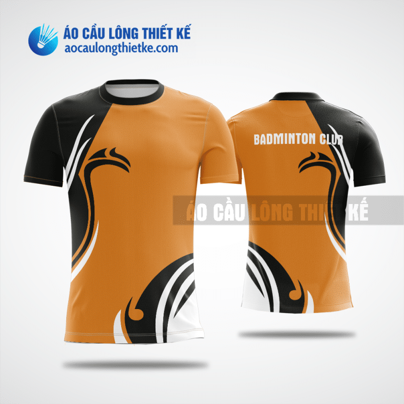 Mẫu áo cầu lông thiết kế chính hãng Bình Định màu cam ACLTK228