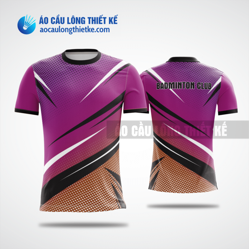 Mẫu áo cầu lông thiết kế chính hãng huyện Gia Lâm màu tím ACLTK323