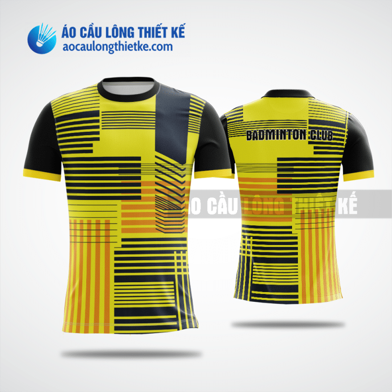 Mẫu áo cầu lông thiết kế chính hãng quận Ba Đình màu vàng ACLTK306