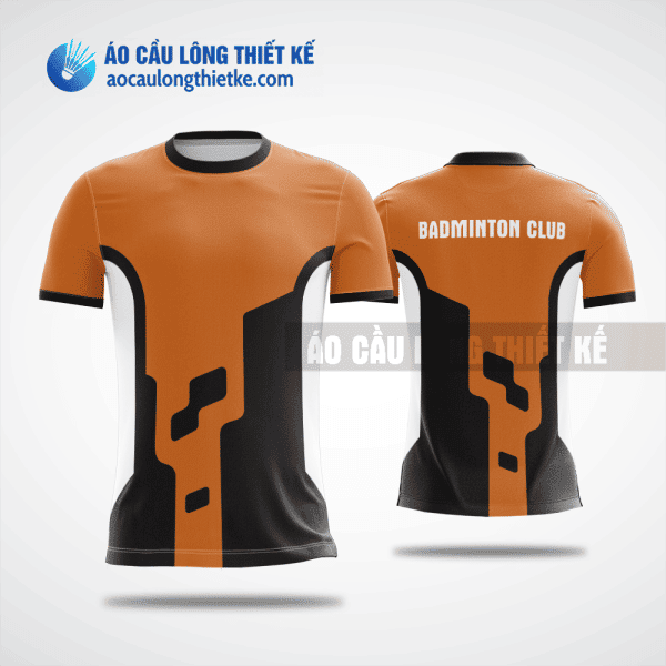 Mẫu áo cầu lông thiết kế giá rẻ Bắc Giang màu cam ACLTK113