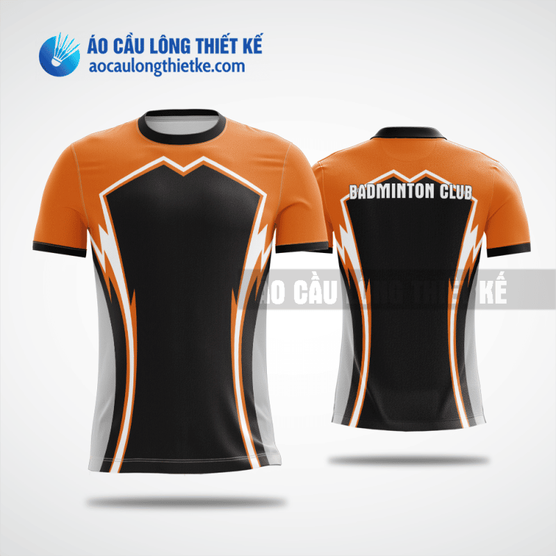 Mẫu áo cầu lông thiết kế giá rẻ Bình Dương màu cam ACLTK119