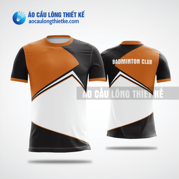 Mẫu áo cầu lông thiết kế giá rẻ Phú Yên màu cam ACLTK151
