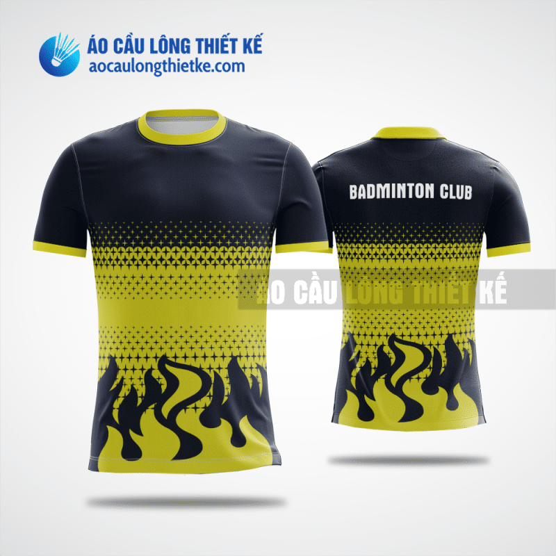 Mẫu áo cầu lông thiết kế giá rẻ Quảng Bình màu vàng ACLTK152