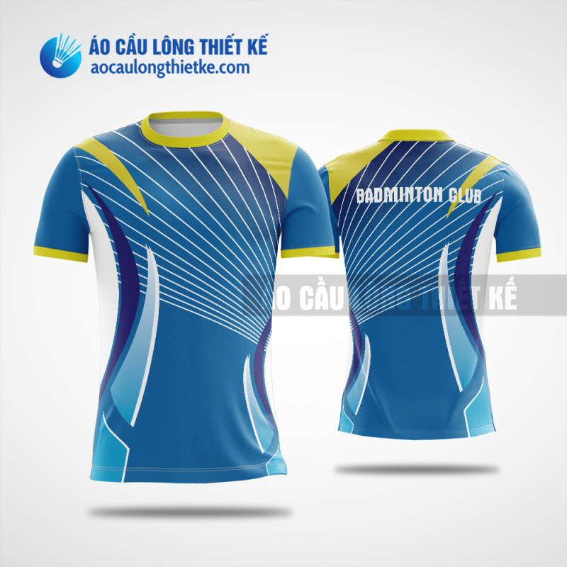 Mẫu áo cầu lông thiết kế giá rẻ Quảng Nam màu xanh da trời ACLTK153