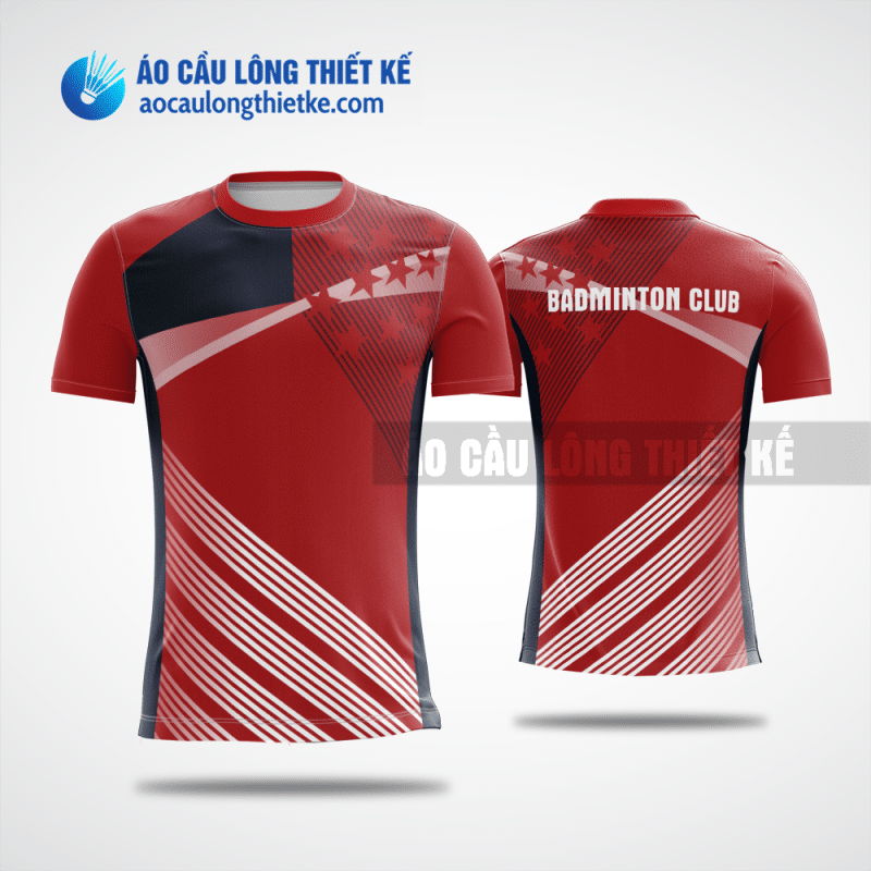 Mẫu áo cầu lông thiết kế giá rẻ huyện Thanh Oai màu đỏ ACLTK219