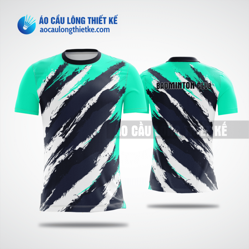 Mẫu áo badminton CLB Trường Đại học Điện lực màu xanh ngọc thiết kế uy tín ACLTK444