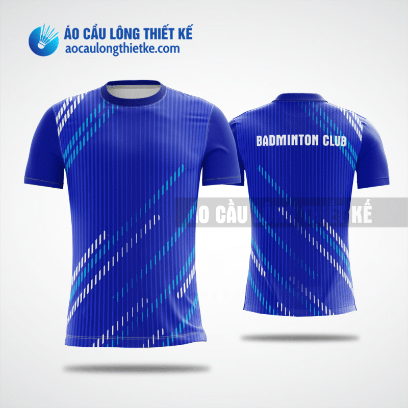 Mẫu áo badminton CLB Trường Đại học Lâm nghiệp màu xanh biển thiết kế giá rẻ ACLTK457