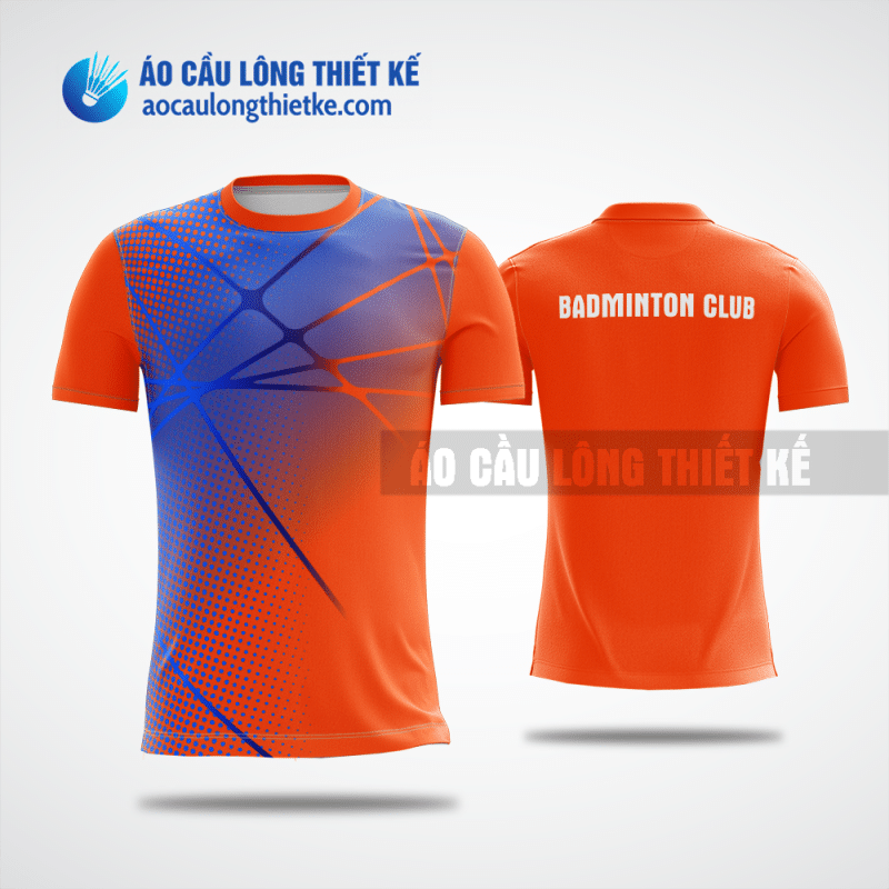 Mẫu áo badminton CLB Bảo Lộc màu da cam thiết kế đẹp ACLTK522