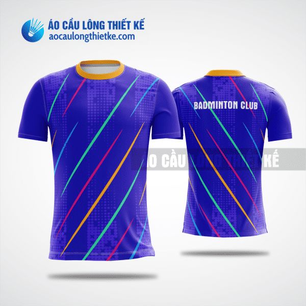 Mẫu áo badminton CLB Châu Phú màu xanh dương thiết kế chất lượng ACLTK587