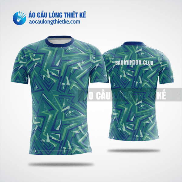 Mẫu áo badminton CLB Chí Linh màu xanh thiết kế chất lượng ACLTK600