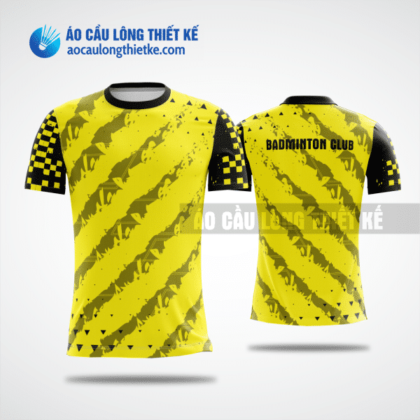 Mẫu áo badminton CLB Cờ Đỏ màu vàng thiết kế uy tín ACLTK613