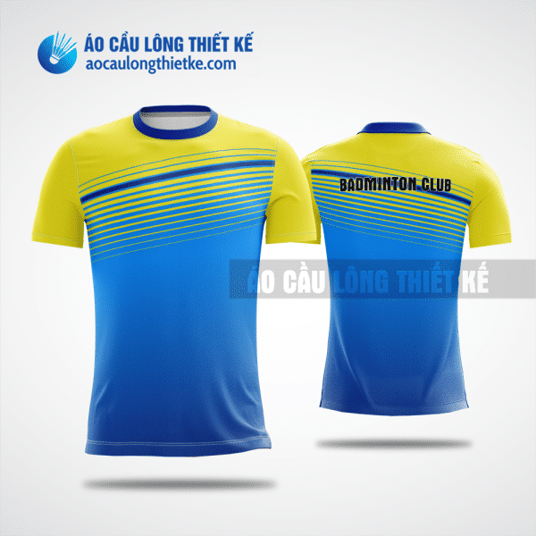 Mẫu áo badminton CLB Diễn Châu màu xanh da trời thiết kế nam ACLTK652