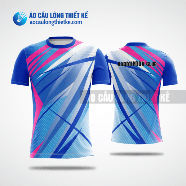 Mẫu áo badminton CLB Hoàng Mai màu xanh dương tự thiết kế ACLTK743