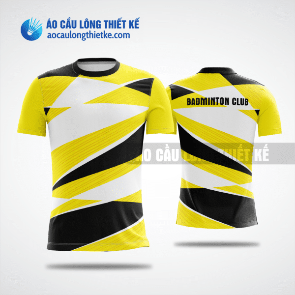 Mẫu áo badminton CLB Kim Động màu vàng thiết kế uy tín ACLTK782