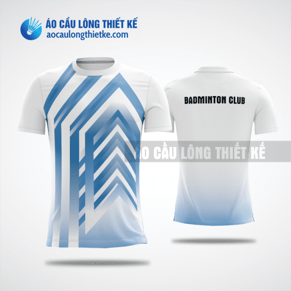 Mẫu áo badminton CLB Mường Nhé màu trắng thiết kế chính hãng ACLTK860