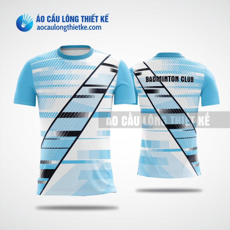 Mẫu áo badminton CLB Nông Sơn màu da trời tự thiết kế ACLTK912