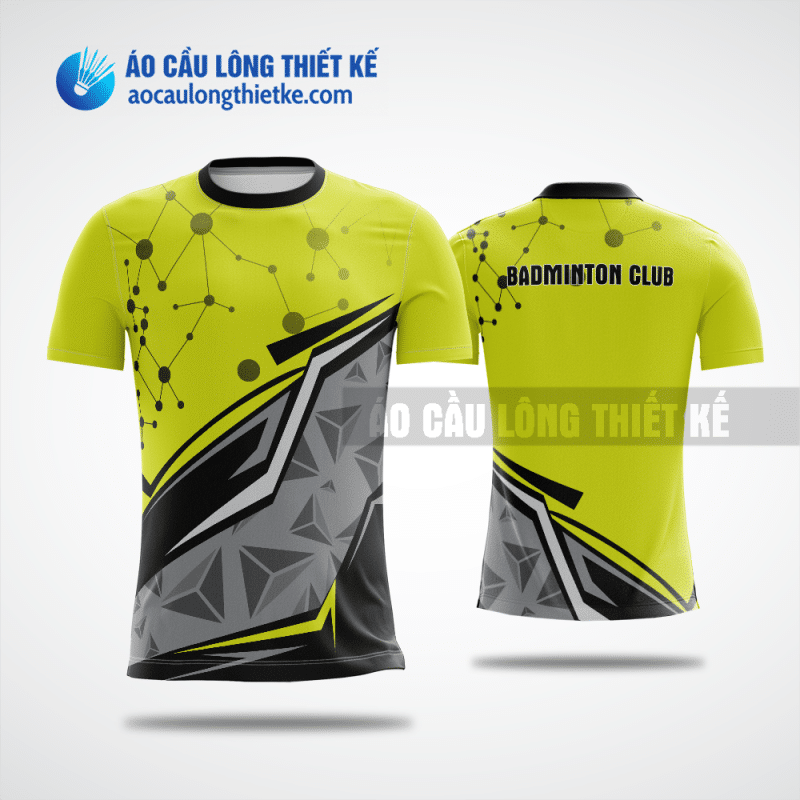 Mẫu áo badminton CLB Phú Giáo màu vàng tự thiết kế ACLTK925