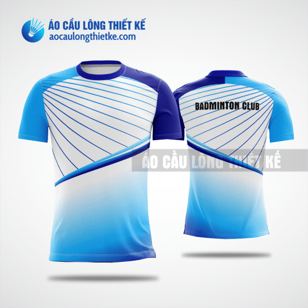 Mẫu áo badminton CLB Pleiku màu xanh da trời thiết kế chất lượng ACLTK951