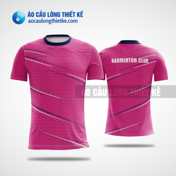 Mẫu áo badminton CLB Quỳ Châu màu hồng thiết kế nữ ACLTK968