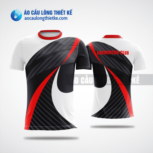 Mẫu áo cầu lông CLB Khánh Sơn màu đen thiết kế giá rẻ ACLTK771