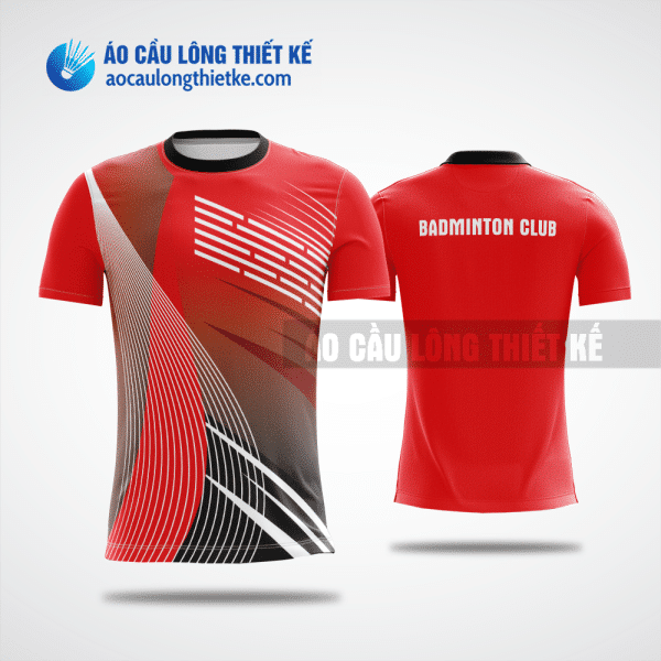 Mẫu áo giải cầu lông CLB Phú Tân màu đỏ thiết kế chất lượng ACLTK939