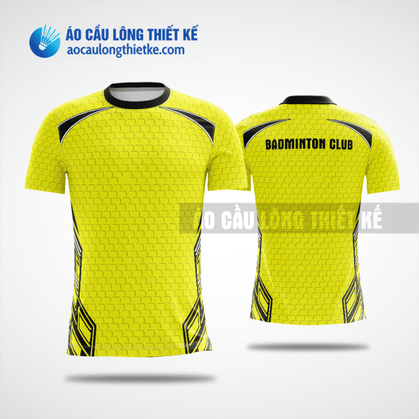 Mẫu áo thun cầu lông CLB Ninh Giang màu vàng thiết kế tốt nhất ACLTK905