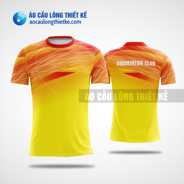 Mẫu in áo cầu lông CLB Quang Bình màu vàng thiết kế nam ACLTK955