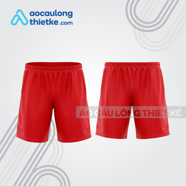 Mẫu quần cầu lông thiết kế có túi màu đỏ clq1